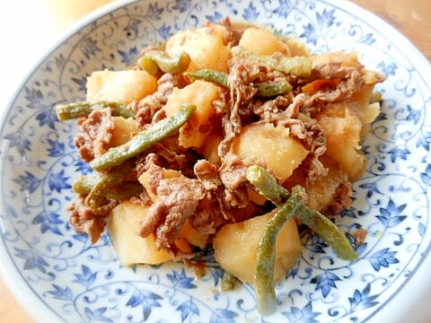 ☆じゃが芋・牛肉・インゲンの煮物☆